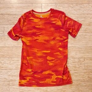 Kids Red and Orange Camouflage T-Shirt